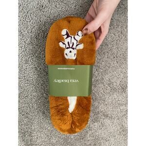 NWT Vera Bradley Fleece Slipper Socks Bears of Roasted Pecan M